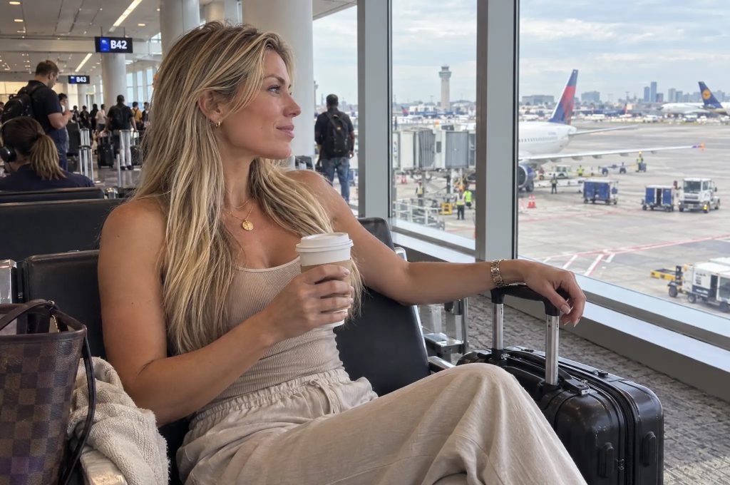 Coffee in an airport lounge